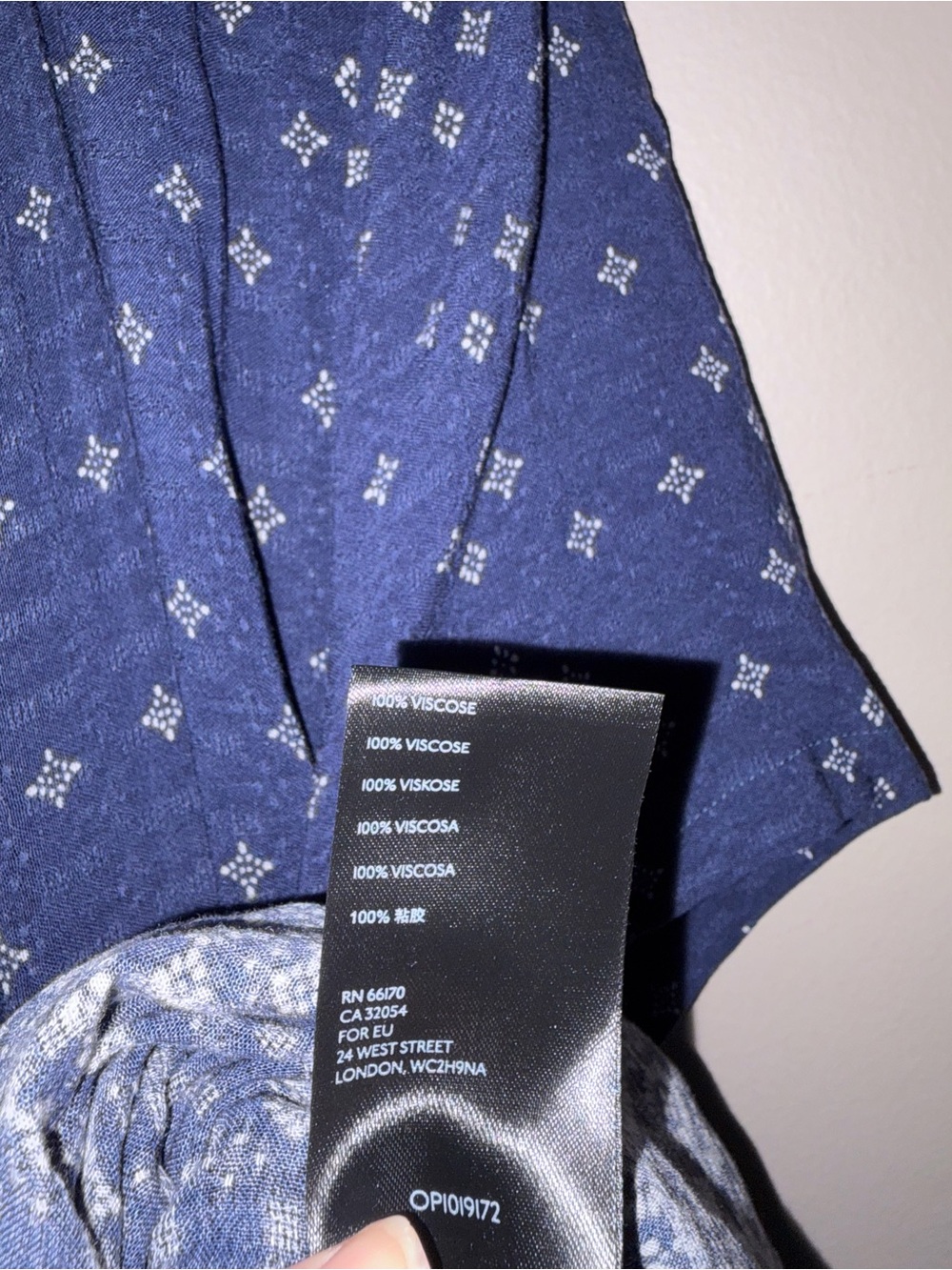 Anthropologie Maeve Navy Blue Printed Short-Sleeve Midi Dress 2x - Picture 9 of 11